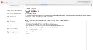 Google Analytics követőkód