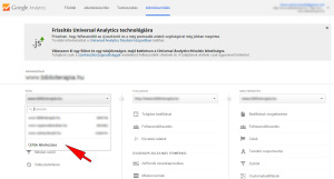 Google Analytics új fiók létrehozása