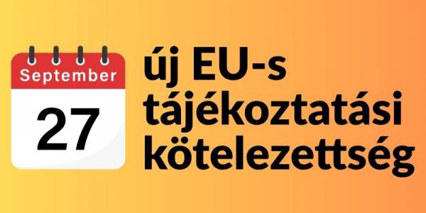 Jogszabályváltozás szeptember 27-től - fontos információk! 