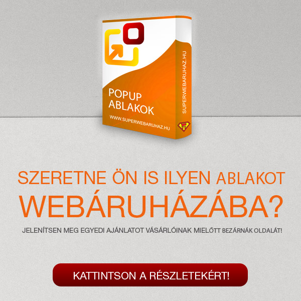 Popup ablak minta webáruházba