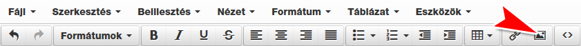 kép beszúrása webáruház tartalmi oldalába
