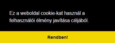 Webáruház Cookie elfogadás